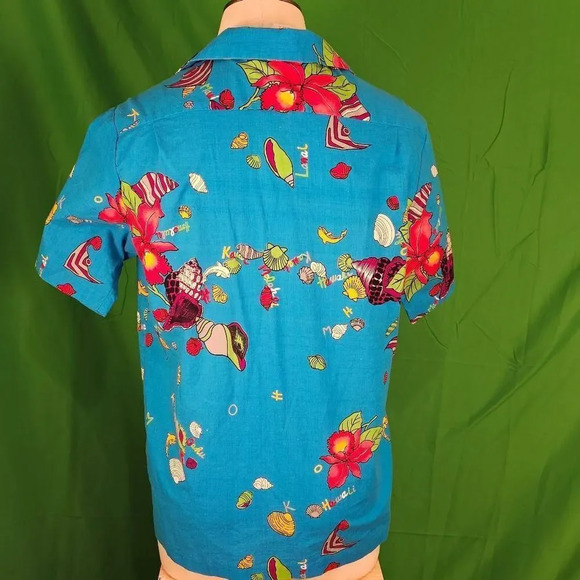 Hilo Hattie Seashell Hawaii‎ Print Short Sleeve Button Down Hawaiian Shirt XL - Picture 2 of 4